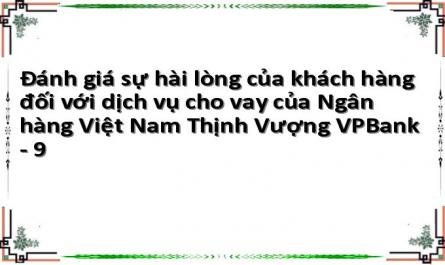 Đánh giá sự hài lòng của khách hàng đối với dịch vụ cho vay của Ngân hàng Việt Nam Thịnh Vượng VPBank - 9