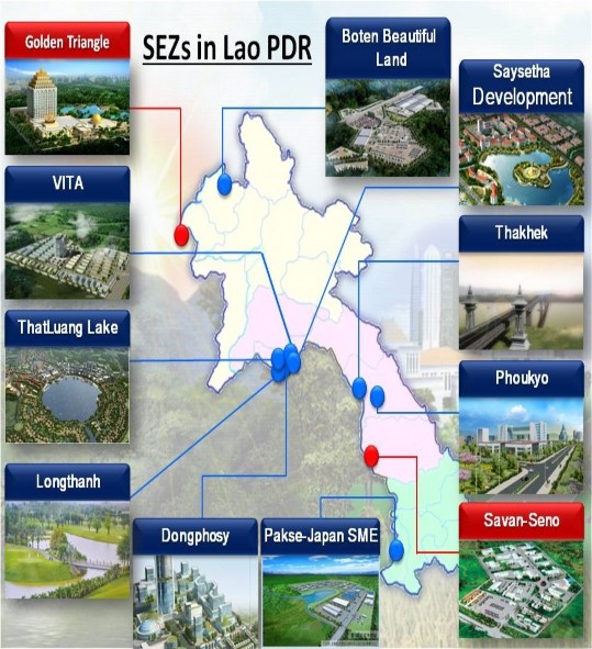 Các tổ chức phát triển SEZ tại Lào Special Economic Zones in Laos PDR hiện đã 2