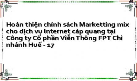 Hoàn thiện chính sách Marketting mix cho dịch vụ Internet cáp quang tại Công ty Cổ phần Viễn Thông FPT Chi nhánh Huế - 17