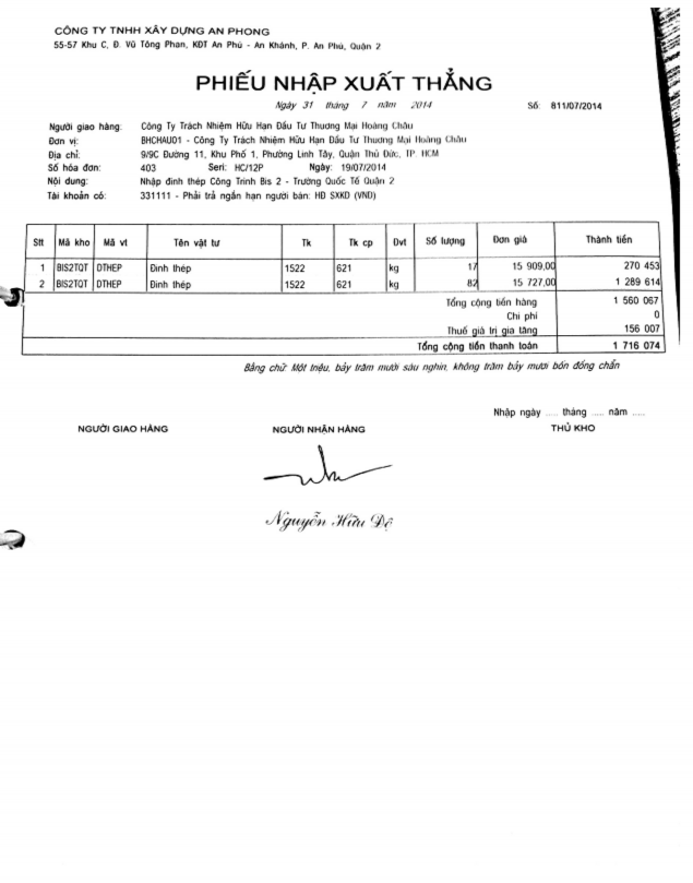 58 PHỤ LỤC 05 59 PHỤ LỤC 06 60 PHỤ LỤC 07 Công ty TNHH An Phong PHỤ LỤC 08 BảNG 3