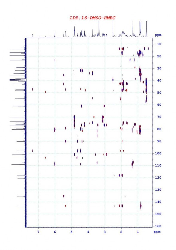Phụ lục 7 3 Phổ HMBC của chất LĐB vernonioside E Phụ lục 7 4 Phổ HSQC của 3