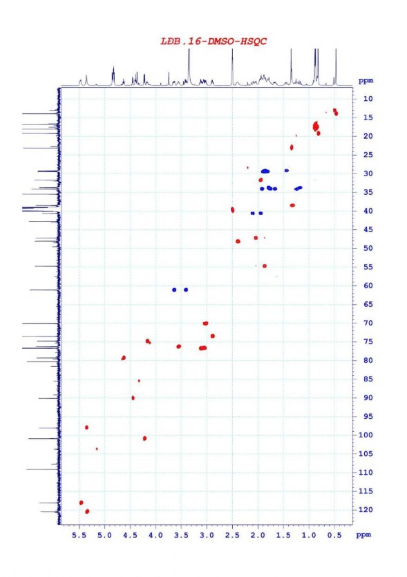 Phụ lục 7 4 Phổ HSQC của chất LĐB vernonioside E Phụ lục 7 5 Phổ COSY của 4