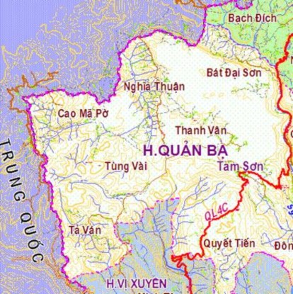 Nguồn bản đồ http hagiang ban do net 2017 12 xa cao ma po huyen quan ba html Hình 2 1