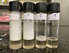 Sau 25 phút Hình 3 14 Các mẫu bọt tạo thành bằng k thuật 2 ống tiêm Thể tích 7