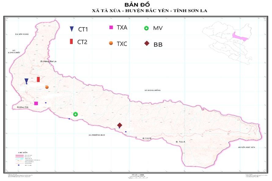 Hình 2 5 Bản đồ thu mẫu chè tại xã Tà Xùa huyện Bắc Yên 44 2 2 2 Phương 1