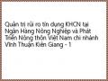 Quản trị rủi ro tín dụng KHCN tại Ngân Hàng Nông Nghiệp và Phát Triển Nông thôn Việt Nam chi nhánh Vĩnh Thuận Kiên Giang