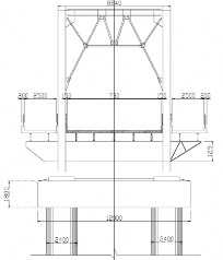 a b Hình 3 21 Cầu Bến Thủy a Kết cấu nhịp b Mặt cắt ngang của cầu 44