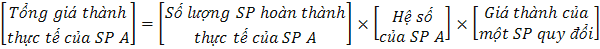 Bước 6 Xác định giá thành đơn vị thực tế của từng sản phẩm tính theo 4