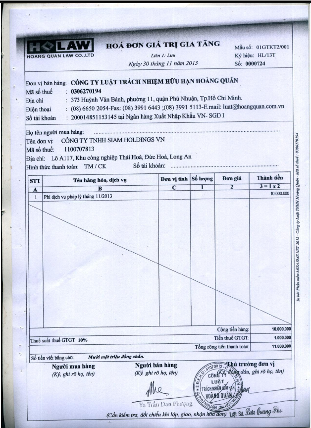 Hoàn thiện công tác hạch toán kế toán doanh thu và chi phí tại Công ty luật TNHH Hoàng Quân 13 3