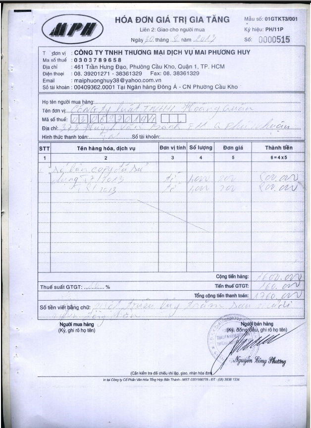Hoàn thiện công tác hạch toán kế toán doanh thu và chi phí tại Công ty luật TNHH Hoàng Quân 15 1