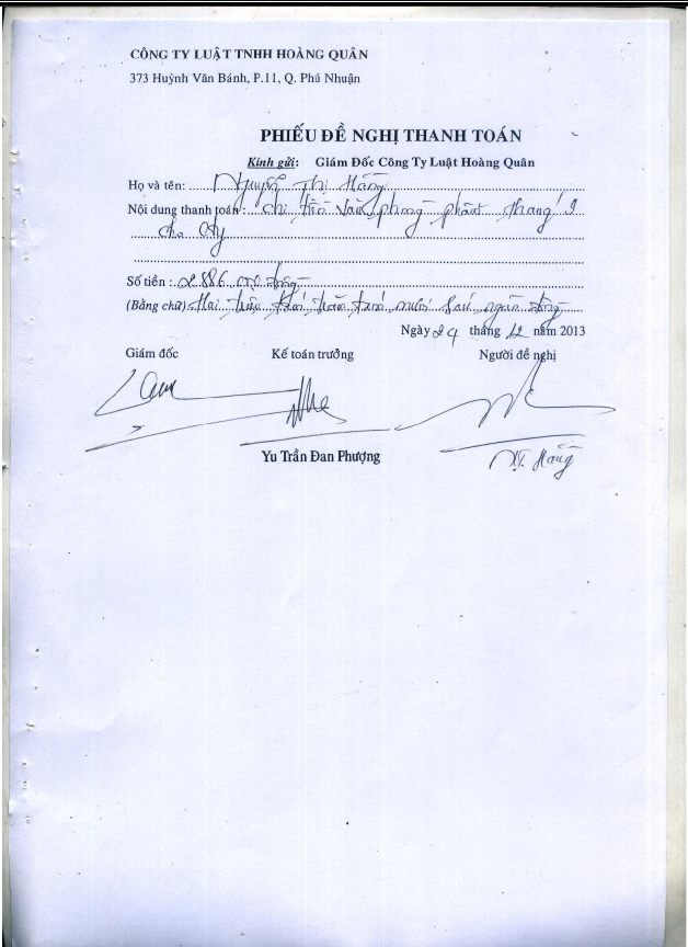 Hoàn thiện công tác hạch toán kế toán doanh thu và chi phí tại Công ty luật TNHH Hoàng Quân 16 2