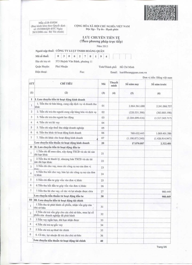 Hoàn thiện công tác hạch toán kế toán doanh thu và chi phí tại Công ty luật TNHH Hoàng Quân 17 1