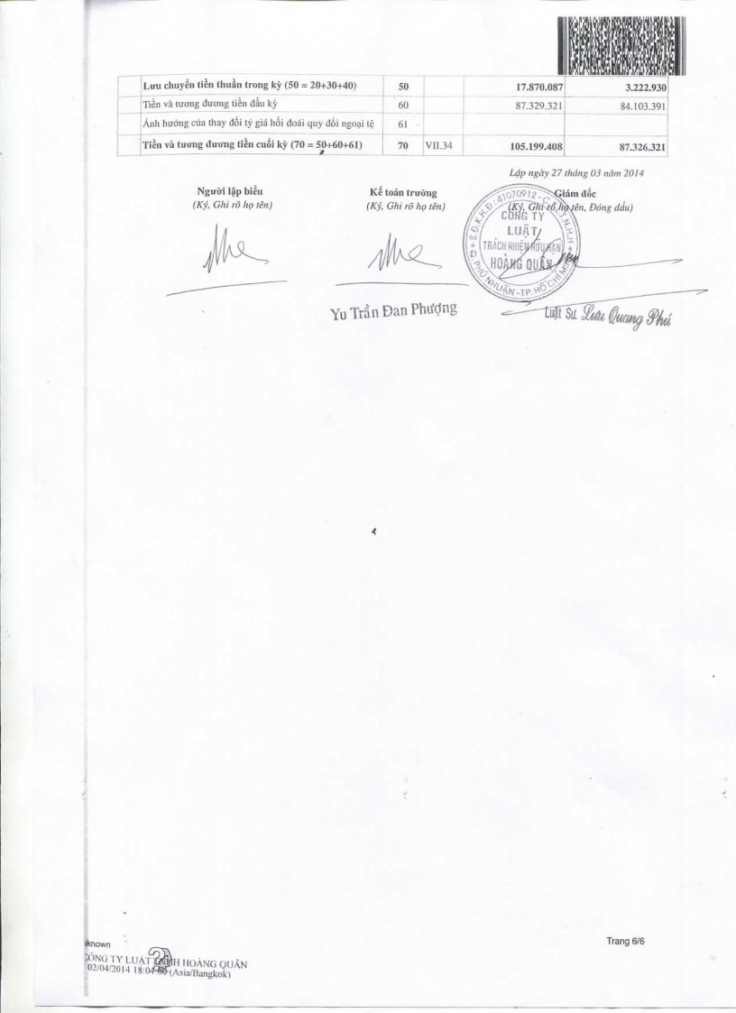 Hoàn thiện công tác hạch toán kế toán doanh thu và chi phí tại Công ty luật TNHH Hoàng Quân 17 2