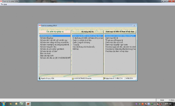Nguồn Phòng kế toán Công ty CPM Kế toán chọn đường dẫn đến Phiếu kế 3