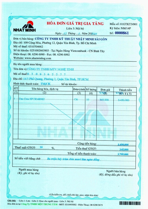 Kế toán doanh thu chi phí và xác định kết quả kinh doanh tại Công ty TNHH Kỹ thuật Nhật Minh Sài Gòn 10 3