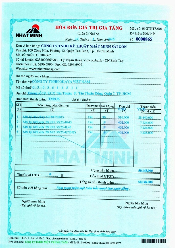 Kế toán doanh thu chi phí và xác định kết quả kinh doanh tại Công ty TNHH Kỹ thuật Nhật Minh Sài Gòn 10 6