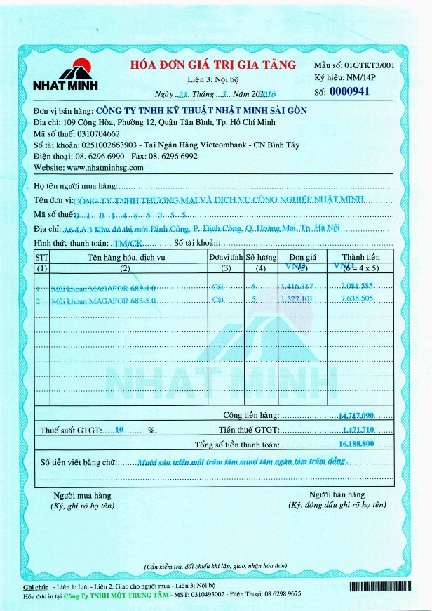 Kế toán doanh thu chi phí và xác định kết quả kinh doanh tại Công ty TNHH Kỹ thuật Nhật Minh Sài Gòn 10 8