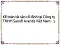 Kế toán tài sản cố định tại Công ty TNHH Sanofi Aventis Việt Nam