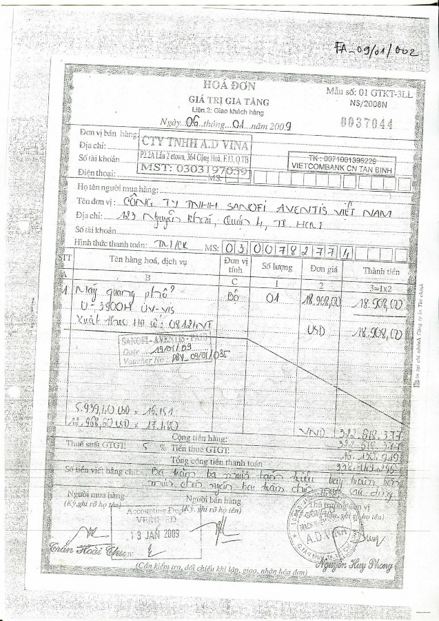 Kế toán tài sản cố định tại Công ty TNHH Sanofi Aventis Việt Nam 13 8