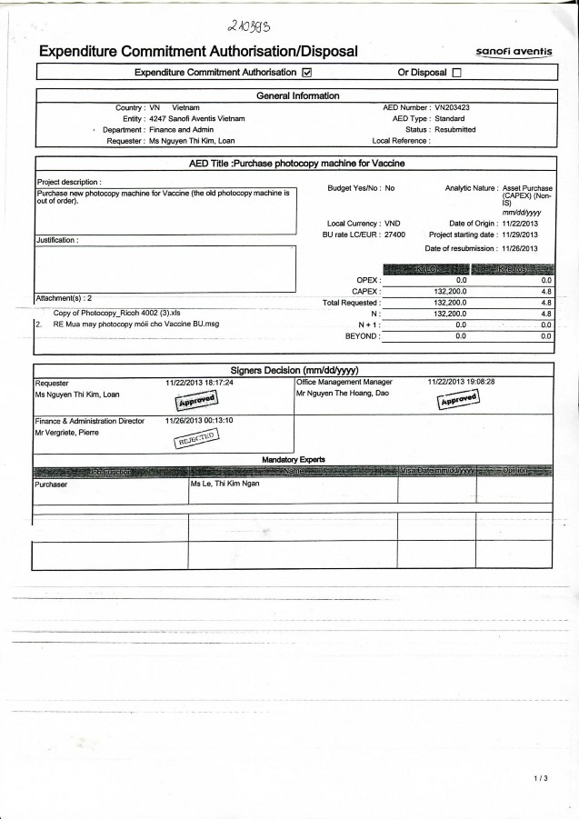 Phụ lục 2 8 Bộ chứng từ tăng TSCĐ vô hình của mã tài sản 330020 ở ví dụ 2