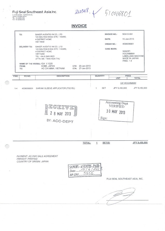Kế toán tài sản cố định tại Công ty TNHH Sanofi Aventis Việt Nam 16 2