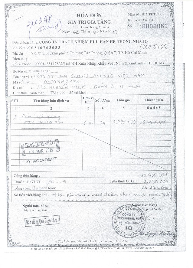 Kế toán tài sản cố định tại Công ty TNHH Sanofi Aventis Việt Nam 16 7