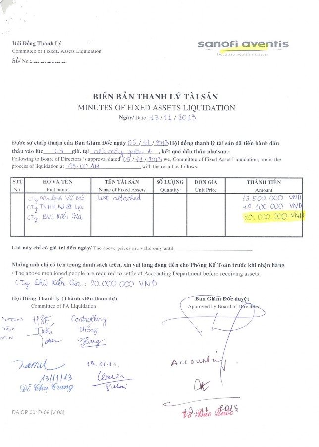 Phụ lục 2 15 Các form mẫu chứng từ được sử dụng trong công ty 1