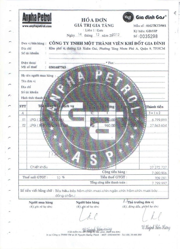 Kế toán thu nhập chi phí và xác định kết quả kinh doanh tại Công ty TNHH MTV Khí đốt gia đình 13 5