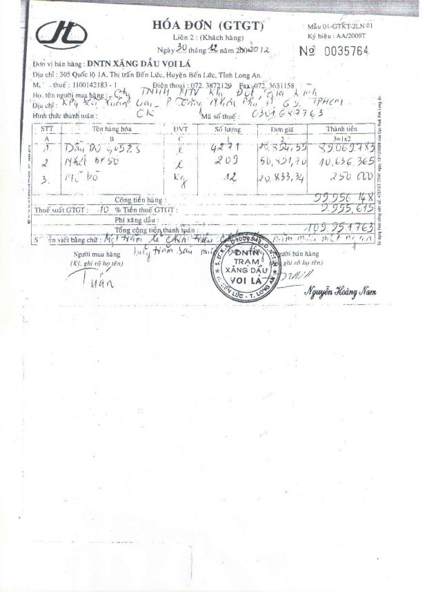 Kế toán thu nhập chi phí và xác định kết quả kinh doanh tại Công ty TNHH MTV Khí đốt gia đình 15 3