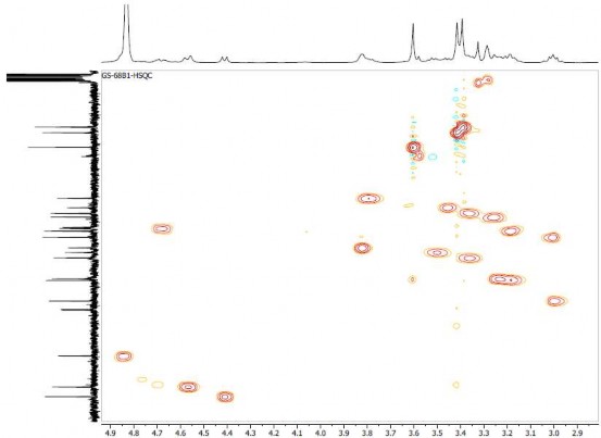 1 4 Phổ giãn HMBC của hợp chất GS1 6