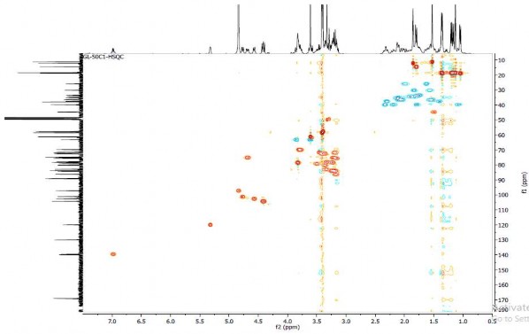 19 5 Phổ HMBC của hợp chất GL3 19 6 Phổ COSY của hợp chất GL3 9