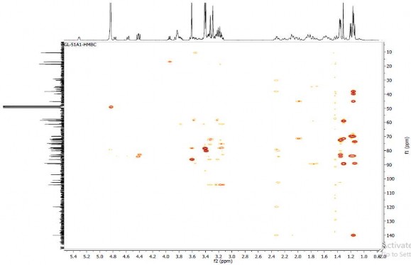 20 5 Phổ HMBC của hợp chất GL4 20 6 Phổ COSY của hợp chất GL4 20 7 Phổ ROESY 4
