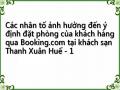 Các nhân tố ảnh hưởng đến ý định đặt phòng của khách hàng qua Booking.com tại khách sạn Thanh Xuân Huế - 1