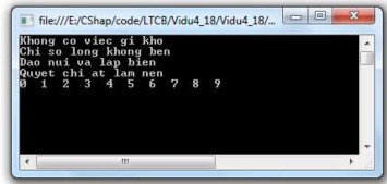 Hình 3 9 Kết quả chương trình ví dụ 3 9 Đầu tiên là khai báo một chuỗi dùng 3