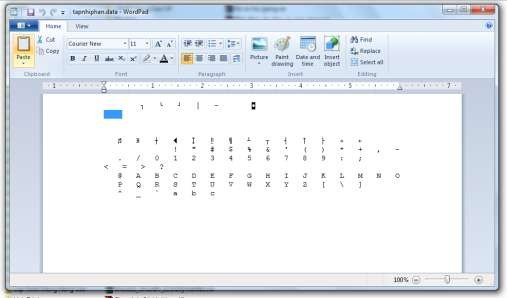 Hình 3 10 Nội dung tập tin tapnhiphan data được mở bằng WordPad Nếu mở tập tin 4