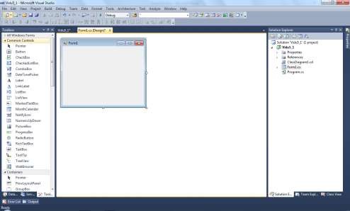 Hình 4 3 Giao diện ứng dụng Windows Forms Application sau khi tạo Khi làm việc với 5