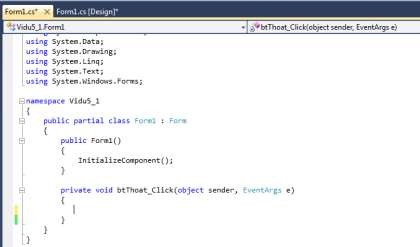 Hình 4 13 Phương thức btThoat Click Viết mã lệnh cho sự kiện Kích chuộtcủa 19