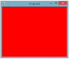 Hình 4 15 Form sau khi thay đổi một số thuộc tính theo ví dụ 4 4 4 2 4 Sự kiện 21