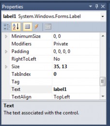 Hình 4 8 Thay đổi thuộc tính Text của điều khiển label1 Kết quả Hình 4 9 9
