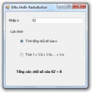 Form Hình 4 29 Ví dụ về điều khiển RadioButton Khi chọn RadioButton ―Tính 3