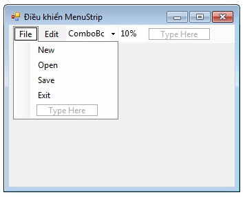 Hình 4 30 Ví dụ về điều khiển MenuStrip 2 Điều khiển ToolStripMenuItem Công 7