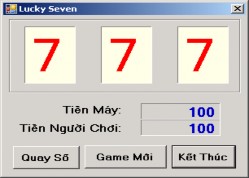 Hình 4 50 Giao diện ví dụ Lucky Seven 1 Thiết kế Form như hình trên khi chương 8
