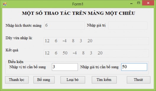 Hình4 53 Kết quả chạy chương trình khi kích vào nút bổ sung Hình 4 54 Kết quả 2