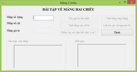 Hình 4 56 Bài tập về mảng hai chiều Yêu cầu Nhãn bài tập về mảng hai 2