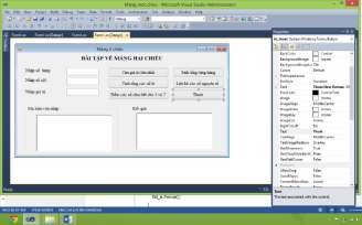 Hình 4 57 Kết quả thiết kế Form bài tập mẫu về mảng hai chiều Bước 5 3