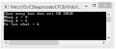 Hình 1 4 Kết quả chương trình Vidu1 1 Ví dụ đơn giản trên được gọi là ứng 4