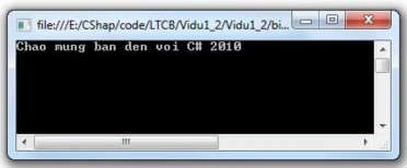 Hình 1 5 Kết quả chương trình ví dụ 1 2 1 2 5 Namespace Mã nguồn bên trong 5