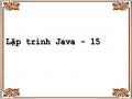 Lập trình Java - 15