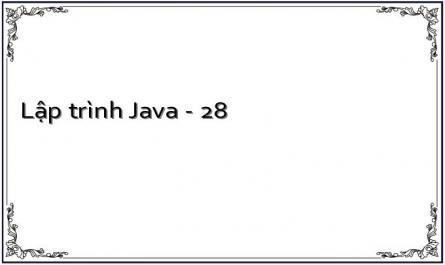 Lập trình Java - 28