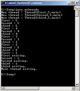 Tạo 3 luồng và một luồng chính trong main Thực thi mỗi luồng như một 11